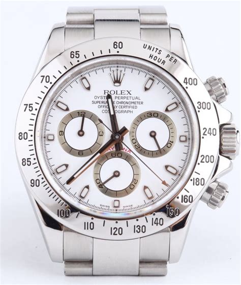 white face silver rolex|Rolex 116520 white.